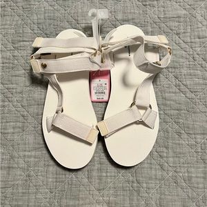 Stoney Clover for Target white adjustable strap sandals, size 9, NWT